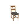Largo Rustic Solid Oak Horizontal Twin Slat Chair
