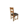 Largo Rustic Solid Oak Horizontal Twin Slat Chair