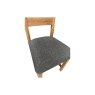 Largo Rustic Solid Oak Horizontal Twin Slat Chair Largo Rustic Solid Oak Horizontal Twin Slat Chair