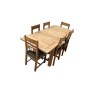 Largo Rustic Solid Oak Horizontal Twin Slat Chair Largo Rustic Solid Oak Horizontal Twin Slat Chair