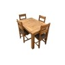 Largo Rustic Solid Oak Horizontal Twin Slat Chair Largo Rustic Solid Oak Horizontal Twin Slat Chair