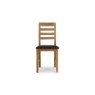 Bergen Oak Dining Chair with Brown PU Seat (Pair) Bergen Oak Dining Chair with Brown PU Seat (Pair)