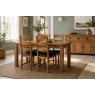 Salisbury Waxed Premium Oak Small Ext Dining Table Set + 4 Slat Back PU Chairs Salisbury Waxed Premium Oak Small Ext Dining Table Set + 4 Slat Back PU Chairs