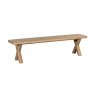 Flynn Natural Oak 200cm Star Base Dining Table Set Inc 180cm Bench & 4 Leo Chairs Flynn Natural Oak 200cm Star Base Dining Table Set Inc 180cm Bench & 4 Leo Chairs