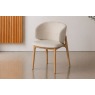 Noah Curved Back Fabric Dining Arm Chair in Grey Noah Curved Back Fabric Dining Arm Chair in Grey