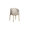 Noah Curved Back Fabric Dining Arm Chair in Grey Noah Curved Back Fabric Dining Arm Chair in Grey
