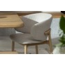 Noah Curved Back Fabric Dining Arm Chair in Grey Noah Curved Back Fabric Dining Arm Chair in Grey