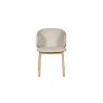Noah Curved Back Fabric Dining Arm Chair in Grey Noah Curved Back Fabric Dining Arm Chair in Grey