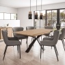 Heron Industrial Oak 160-200cm Extending Dining Table with Metal Base Heron Industrial Oak 160-200cm Extending Dining Table with Metal Base