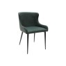 Heron Industrial Dining Chairs in Bottle Green PU (Pair)