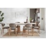 Arlo Natural Oak 160-200cm Ext Travertine Ceramic Dining Table Set with Leo Chairs Arlo Natural Oak 160-200cm Ext Travertine Ceramic Dining Table Set with Leo Chairs