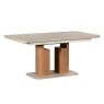 Arlo Natural Oak 160-200cm Ext Travertine Ceramic Dining Table Set with Leo Chairs Arlo Natural Oak 160-200cm Ext Travertine Ceramic Dining Table Set with Leo Chairs