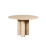 Ida Travertine Stone 120cm Round Dining Table Set with 4 Georgia Chairs Ida Travertine Stone 120cm Round Dining Table Set with 4 Georgia Chairs