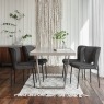 Petra Industrial 200cm Dining Table Set & 4 Maya Dark Grey Chairs Petra Industrial 200cm Dining Table Set & 4 Maya Dark Grey Chairs