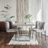 Petra Industrial 200cm Dining Table Set & 4 Maya Light Grey Chairs Petra Industrial 200cm Dining Table Set & 4 Maya Light Grey Chairs