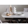 Sintered Stone 140-200cm Twist Extending Dining Table Set in White with x4 Paige Chairs Sintered Stone 140-200cm Twist Extending Dining Table Set in White with x4 Paige Chairs