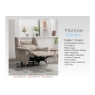 Monroe Fabric 3 Seater Recliner Sofa in Fossil