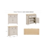Windermere Painted Oyster Grey Oak Compact Sideboard