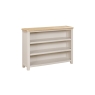 Windermere Painted Oyster Grey Oak Wide Low Bookcase