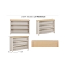 Windermere Painted Oyster Grey Oak Wide Low Bookcase
