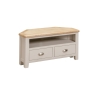 Windermere Painted Oyster Grey Oak Corner TV Unit