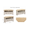Windermere Painted Oyster Grey Oak Corner TV Unit