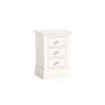 Burgundy Painted Coconut Milk 3 Drawer Bedside Table Burgundy Painted Coconut Milk 3 Drawer Bedside Table