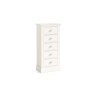 Burgundy Painted Coconut Milk Tall Chest of 5 Drawers