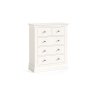 Burgundy Painted Coconut Milk 2 Over 3 Chest of Drawers