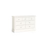 Burgundy Painted Coconut Milk 3 Over 4 Chest of Drawers