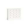 Burgundy Painted Coconut Milk 4 Over 6 Chest of Drawers