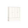Burgundy Painted Coconut Milk 4 Door Wardrobe Burgundy Painted Coconut Milk 4 Door Wardrobe