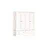 Burgundy Painted Coconut Milk 4 Door Wardrobe Burgundy Painted Coconut Milk 4 Door Wardrobe