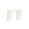 Burgundy Painted Coconut Milk Double Pedestal Dressing Table Burgundy Painted Coconut Milk Double Pedestal Dressing Table
