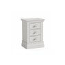 Burgundy Painted Light Grey 3 Drawer Bedside Table