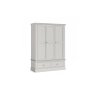 Burgundy Painted Light Grey Triple Wardrobe Burgundy Painted Light Grey Triple Wardrobe