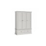 Burgundy Painted Light Grey Triple Wardrobe Burgundy Painted Light Grey Triple Wardrobe