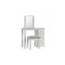 Burgundy Painted Light Grey Single Pedestal Dressing Table Burgundy Painted Light Grey Single Pedestal Dressing Table
