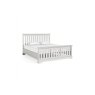 Burgundy Painted Light Grey Slatted Bed Frame Burgundy Painted Light Grey Slatted Bed Frame