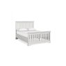 Burgundy Painted Light Grey Slatted Bed Frame Burgundy Painted Light Grey Slatted Bed Frame