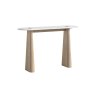 Portobello Oak Console Table with Travertine Top Portobello Oak Console Table with Travertine Top