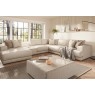 Niki Fabric Modular Large Corner Sofa Group with Chaise End and Glass Table Niki Fabric Modular Large Corner Sofa Group with Chaise End and Glass Table