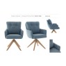 Cotswold Fabric Dining Chair in Storm Teal Cotswold Fabric Dining Chair in Storm Teal