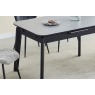Turin Sintered Stone 130-160cm Extending Dining Table Set & 4 Dark Grey Chairs Turin Sintered Stone 130-160cm Extending Dining Table Set & 4 Dark Grey Chairs