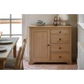 Gallery Direct Malvern Natural Oak 1 Door 4 Drawer Sideboard Gallery Direct Malvern Natural Oak 1 Door 4 Drawer Sideboard