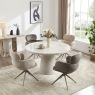 Vida Living Apollo Marble 130cm Round Dining Table Set & 4 Chairs Vida Living Apollo Marble 130cm Round Dining Table Set & 4 Chairs