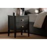 Gallery Direct Acton Black 2 Drawer Bedside Table
