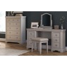 Mabel Wooden Dressing Table Stool in Painted Taupe Finish Mabel Wooden Dressing Table Stool in Painted Taupe Finish