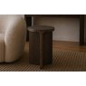 California Dark Oak Round Side Table