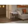 Florence Walnut Stained Oak Nest of Tables with Marble Top
